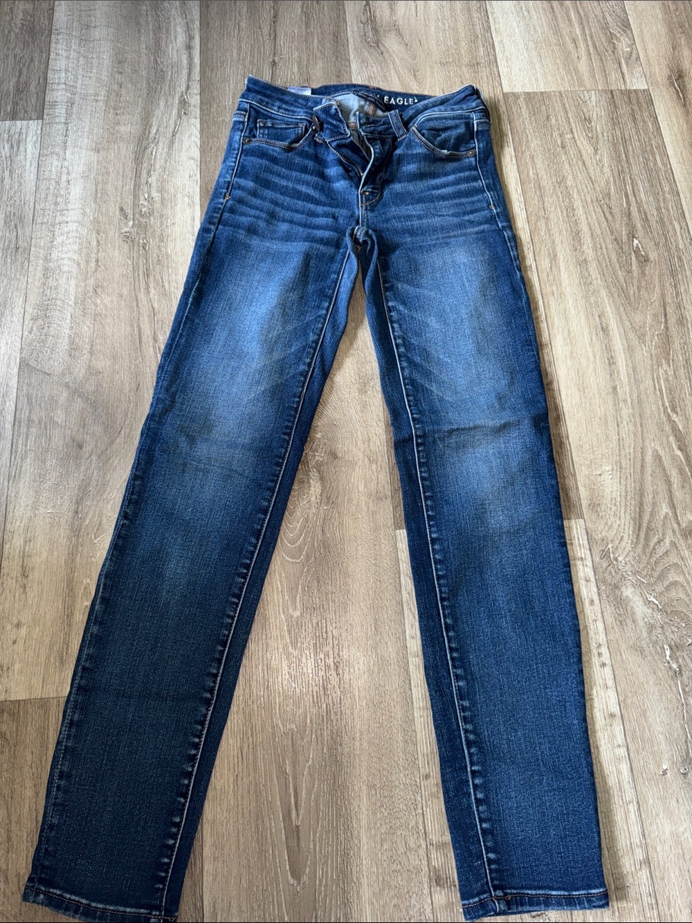 American Eagle Outfitters Women's Dark Blue Skinny Jeans